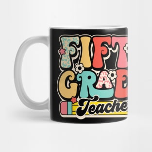 Retro Fifth Grade Teacher Flower Back To School For Boys Girl Mug